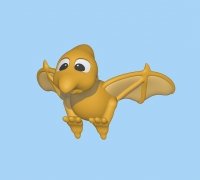 Free STL file Pterodactyl (Google dinosaur T-Rex game) 🦖・3D