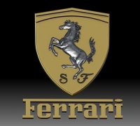 Ferrari emblem wall art ferrari wall decor ferrari logo 2d art
