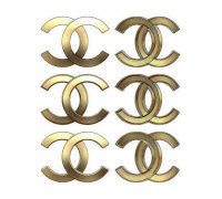 Chanel Logo v1 001 free VR / AR / low-poly 3D model