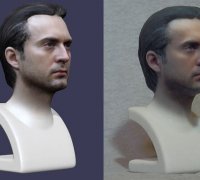 Zenia Glass Head Bust - 2 Colour 3D model