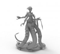 3D Printable Gorgon Sisters Medusa Swords / Half Snake Woman