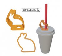 Re-Usable Straw Holder by Ace Gamer, Download free STL model