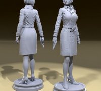 Resident Ada and Dress2 by SPARX 3D model 3D printable