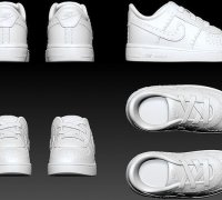Louis Vuitton x Nike Air Force 1 White 3D model
