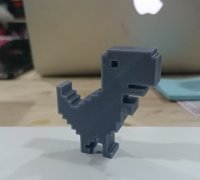 Chrome Dino from thingaverse, 3D models download