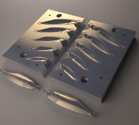 100-150 GR Slow PItch Slug Metal Jig Mold | 3D Print Model