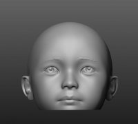 Doll head 3D model 3D printable