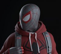 Mile Morales Spider-man Mask Stand 3D model 3D printable
