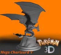 Mega Charizard X And Y in the Sky - 3D model by TheGermanCharizard