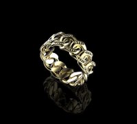 Braided Wedding Band ring 5mm wide 3dmodel 3D model 3D printable
