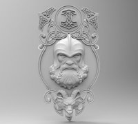 3Dmodel CNC STL Berserk panel by Scandinavian mythology Viking pagan deity