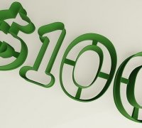 number 1 cookie cutter 3D Models to Print - yeggi