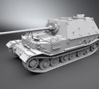 1/72 1:100 1:200 1/48 1/56 Elephant Ferdinand Scale 3d Printed WW II Model Tank 