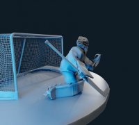 3D vintage ice hockey goalie - TurboSquid 1528808