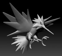 OBJ file Pokemon - Zapdos(with cuts and as a whole) 🐉・3D printable model  to download・Cults