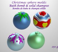 Spherical bath bomb molds, 3D printed bath bomb molds for PaJaMo unive