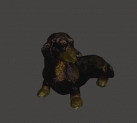 3D Printed Wire-Haired Dachshund Dog Statue