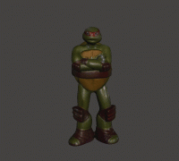 3D model Raphael Teenage Mutant Ninja Turtle VR / AR / low-poly