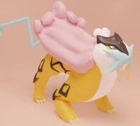 3D Imprimir Pokémon Raikou Enshi Suicune Modelo Toy, GK