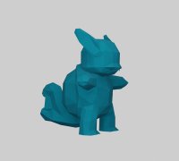 STL file Squirtle Low Poly 🐉・3D print object to download・Cults