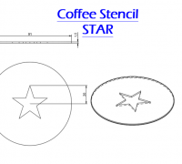 STL file Coffee Stencils Set1 ☕・3D printable model to download・Cults