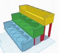 Modular scale model paint rack by Cwalz, Download free STL model
