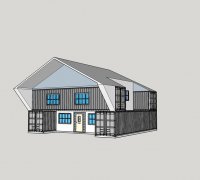 HO Scale Container houses 3D printed kit  4 Shipping container houses Gray 
