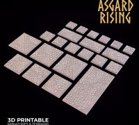 3D Printable Mosaic Temple Floor Texture Roller by Custom