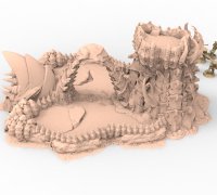 3D Imprimé tyranid terrain W40k Warhammer Barricade 2 