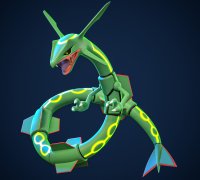 3D file POKEMON Shining RAYQUAZA 4D CARD CUSTOM 🐉・3D printer design to  download・Cults