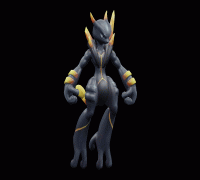 MEWTWO WITH SHADOWBALL-3D printable pokemon with cuts and whole 3D model 3D  printable