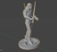 Grandmaster Witcher Wolven Silver Sword 3D Printable (Instant Download) 