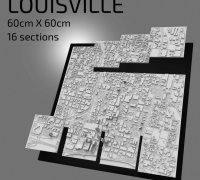 Louisville Map Keychain