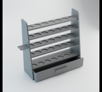 Airbrush Color Rack by GCodePrintr, Download free STL model