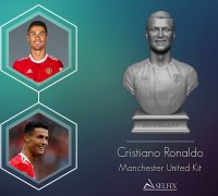 STL file Cristiano Ronaldo Manchester Utd 👨・3D printable model to  download・Cults