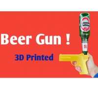 3D PRINTED SHOTGUN Beer Can Opening TOOL Red 