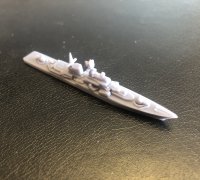 3D Printed 1/700 Soviet Kanin class Guided missile destroyer 