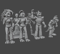 Set Of 6 Collapsible Figures Animatronics Five Nights At Freddy's