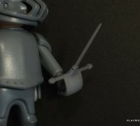 Chainmail 3d printing head knight resin figure playmobil not incl. 