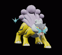 3D Imprimir Pokémon Raikou Enshi Suicune Modelo Toy, GK