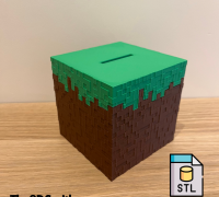 STL file Switch Game Cartridge Holder Minecraft Grass Block