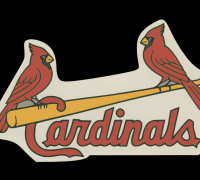 STL file St. Louis Cardinals keychain・3D print design to download・Cults