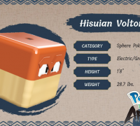Pokemon Hisuian Voltorb Hisuian Electrode 3D model 3D printable