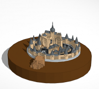 3D Glaswürfel I Mont Saint Michel in der Normandie 