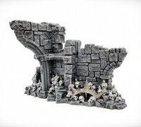 3D Printable Sector Imperialis Style 40k Ruins / Terrain Mk1 by