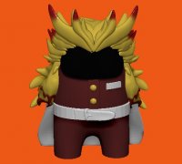 3D file Tanjiro Raged Keychain・Template to download and 3D print