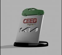 Kia Ceed Getränkehalter Einsatz / cup holder insert by Connie, Download  free STL model