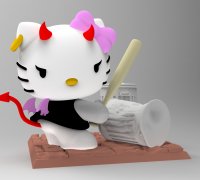 STL file straw topper hello kitty 👋・3D print model to download・Cults