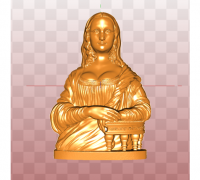 MonaLisa text pendant stl verified 3D model 3D printable