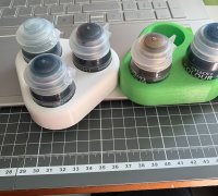 Print in place 4 Pot 4 Mixers folding Citadel Paint Holder, 3D models  download